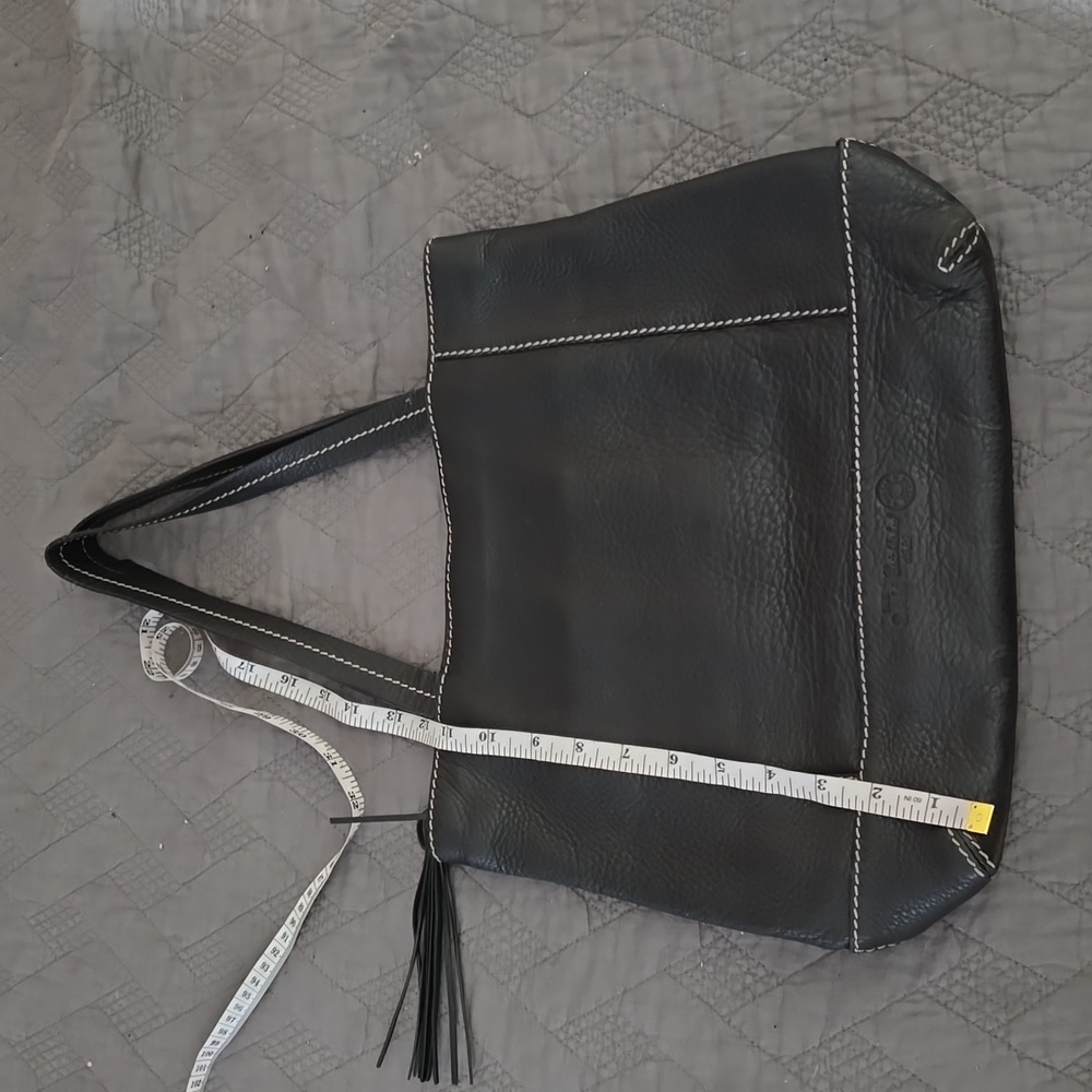 The Sac black pebbled leather shoulder handbag